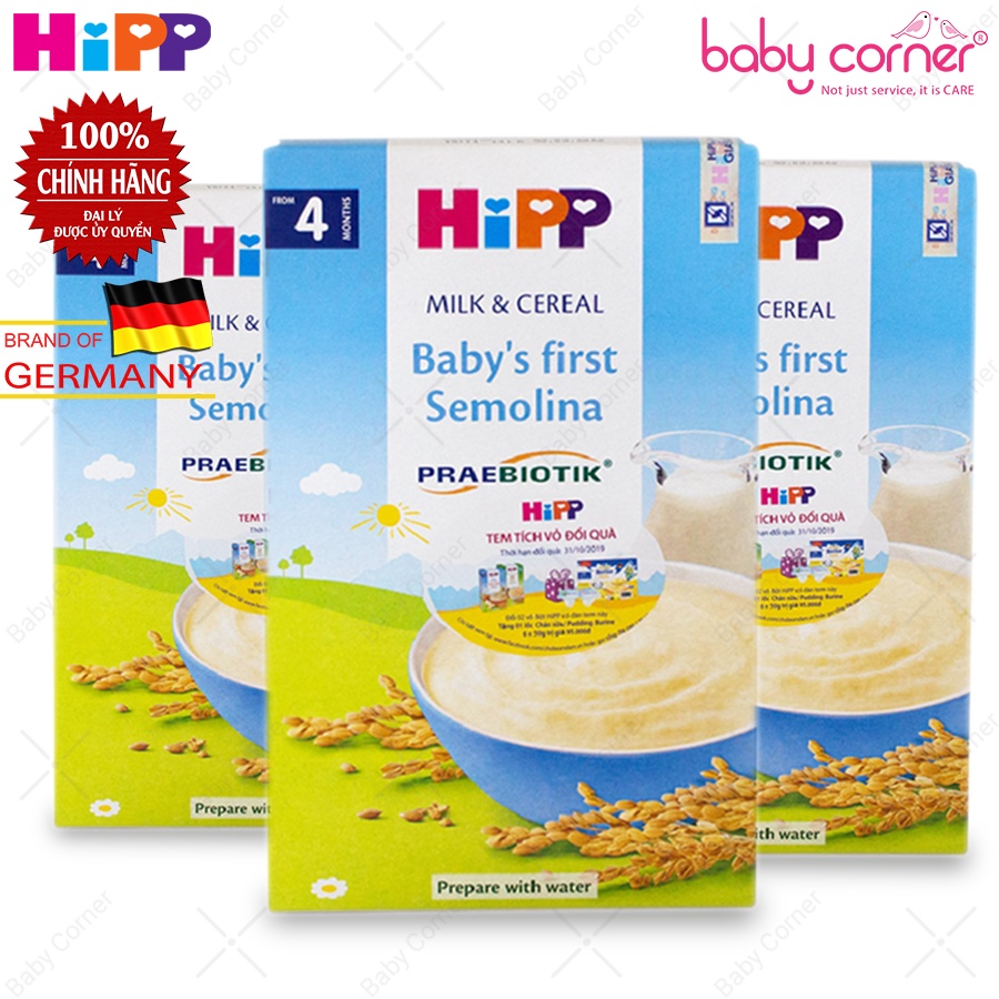 [Combo 3 Hộp] Bột Ăn Dặm Khởi Đầu HiPP Baby's Frist Semolina Cho Bé 250g