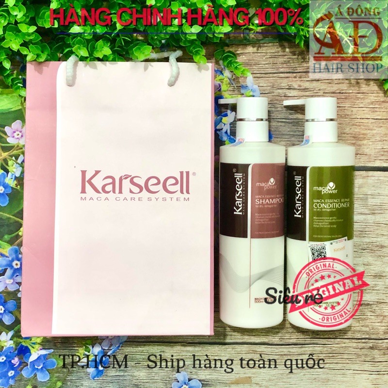 [Chính hãng] [Siêu rẻ] Bộ dầu Gội xả Karseell collagen cho tóc khô hư tổn