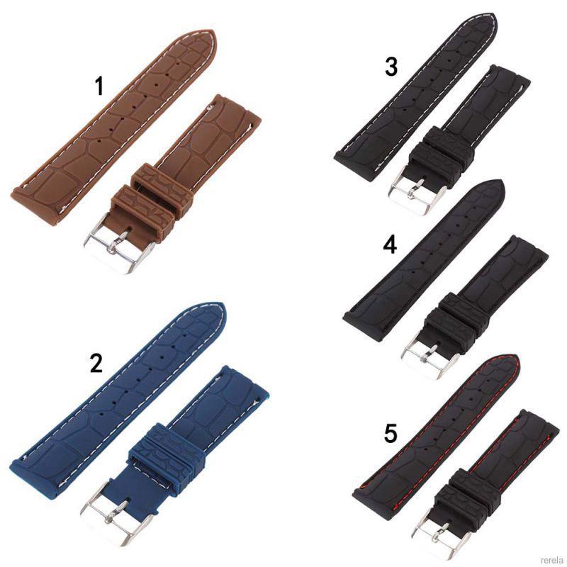 Dây đeo đồng hồ bằng silicone họa tiết đốt tre