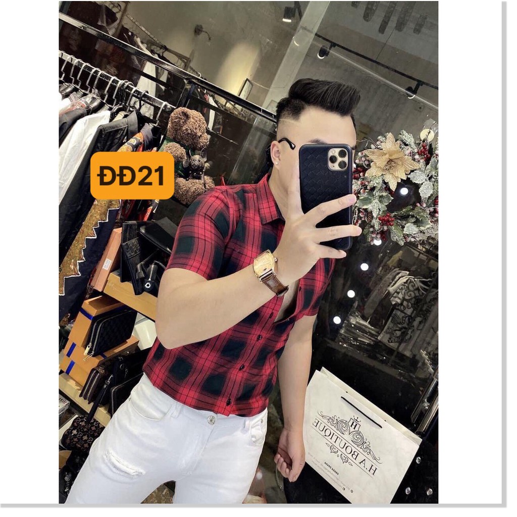 Áo Sơ Mi Nam Ngắn Tay 3D Vải Kate Mềm Mịn Thời Thượng HP