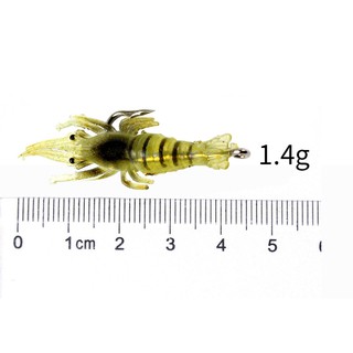 1 Mồi Tôm Giả Câu Cá Mềm 4cm / 1.4g Fishing Lure Soft shrimp