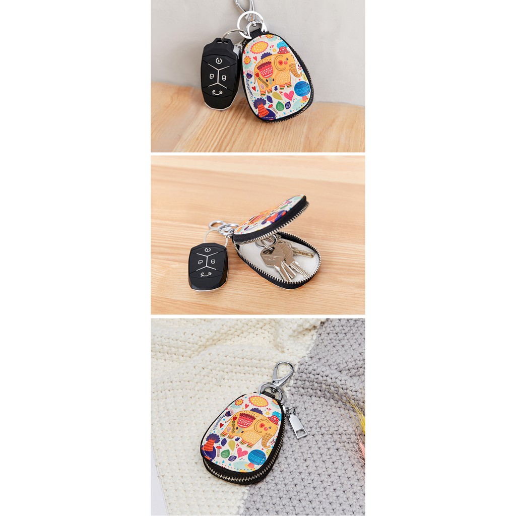 Túi móc chìa khoá xe hơi có khoá kéo in hoạ tiết graffiti dễ thương xinh xắn | BigBuy360 - bigbuy360.vn