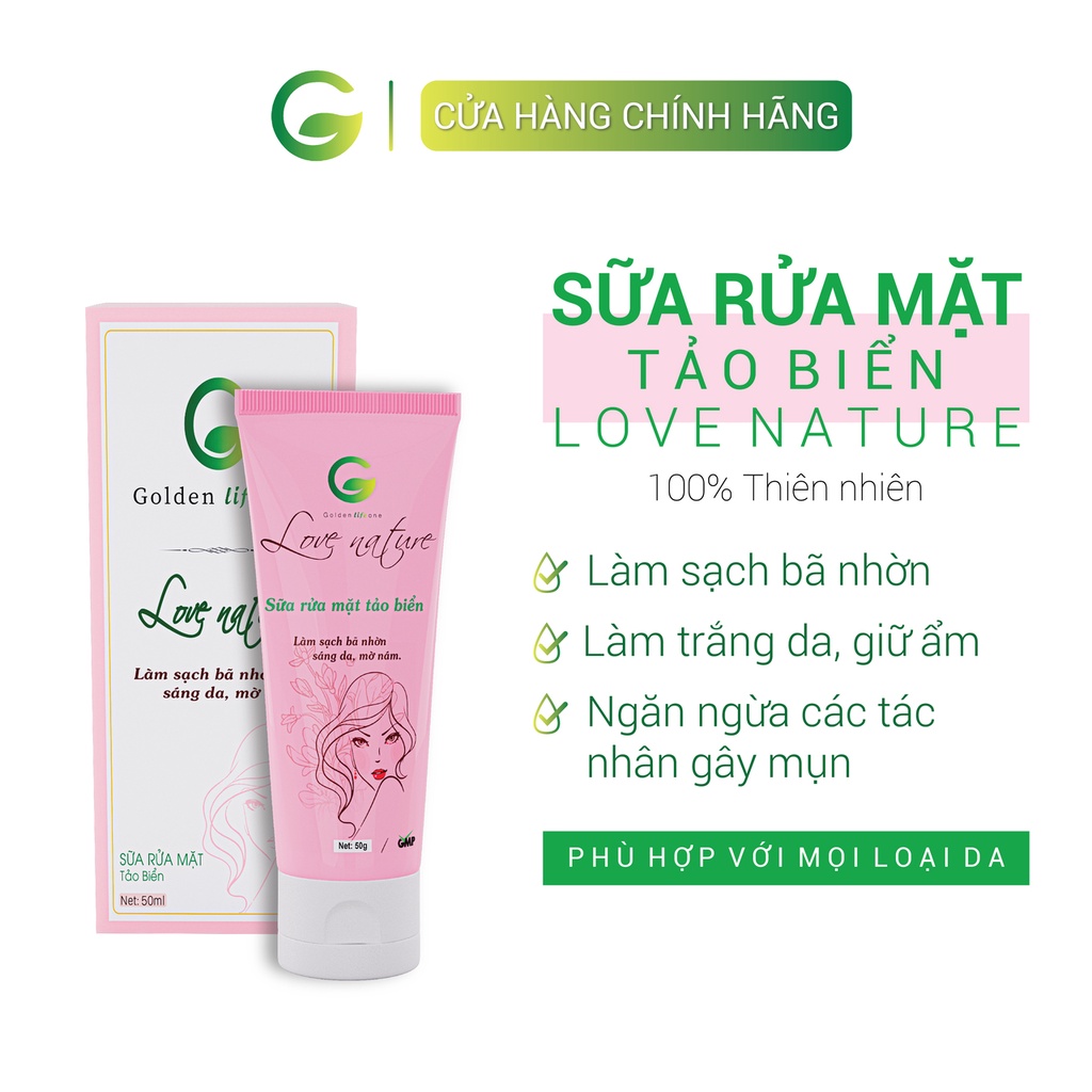 Sữa rửa mặt Love Nature dịu nhẹ giúp làm sạch sâu 50ml