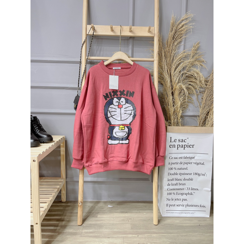 [ảnh thật-sẵn] Áo nỉ hình doorooreremon chữ Nixxin | BigBuy360 - bigbuy360.vn