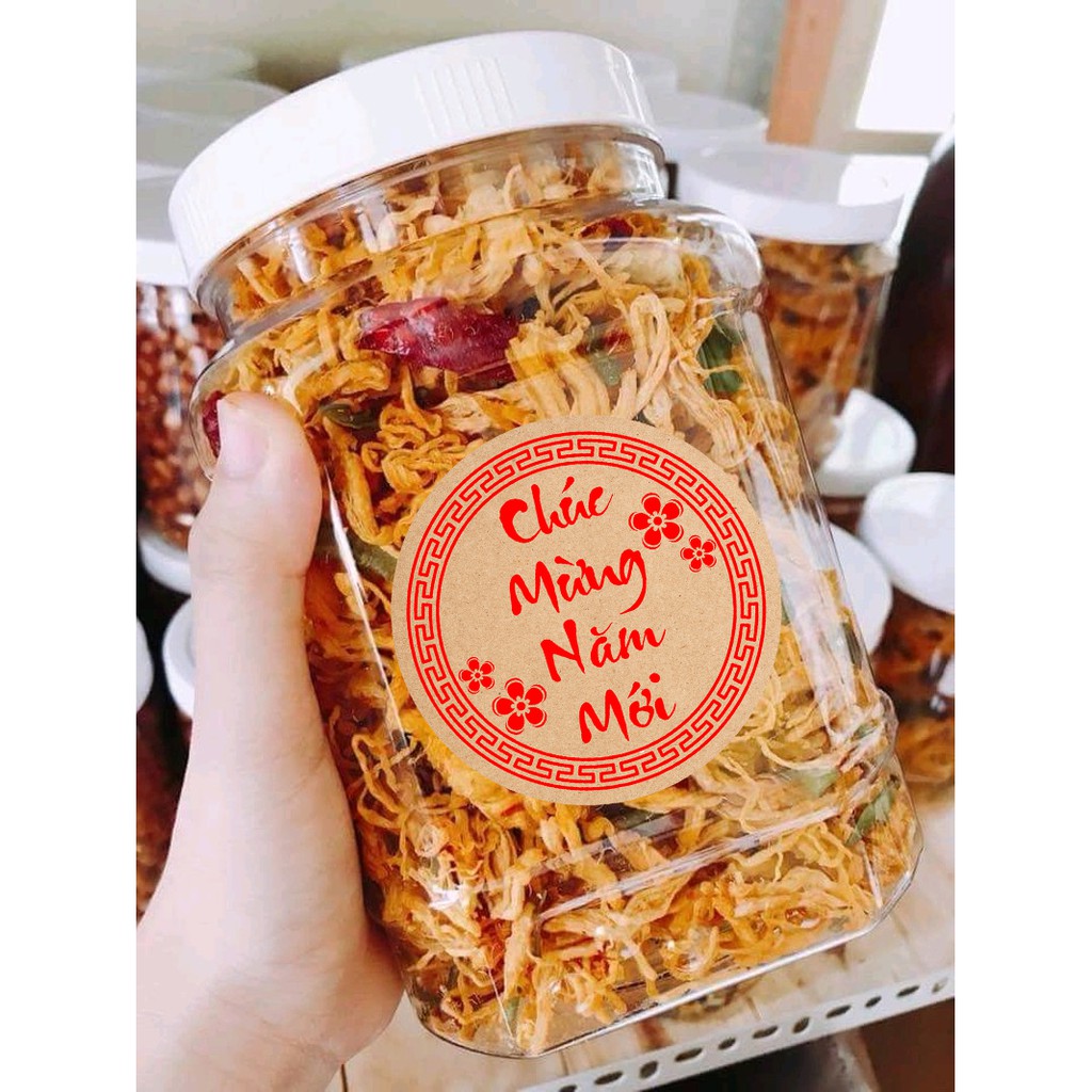 Tem Tết Giấy Kraft Vintage 𝑭𝒓𝒆𝒆𝒔𝒉𝒊𝒑 Decal Chúc Mừng Năm Mới - Hình Tròn 𝑭𝒓𝒆𝒆𝒔𝒉𝒊𝒑 Decal Trang Trí Tết - TET14