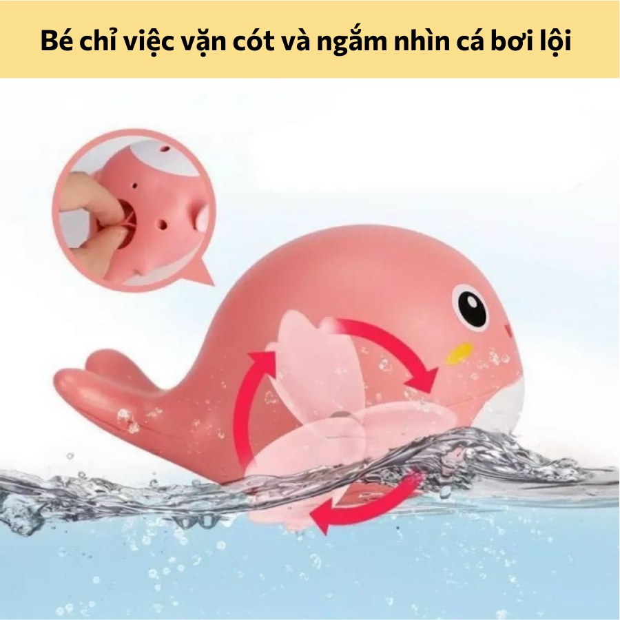 Đồ Chơi Nhà Tắm Cá Heo Vặn Cót Đáng Yêu Cho Bé Kumi toys