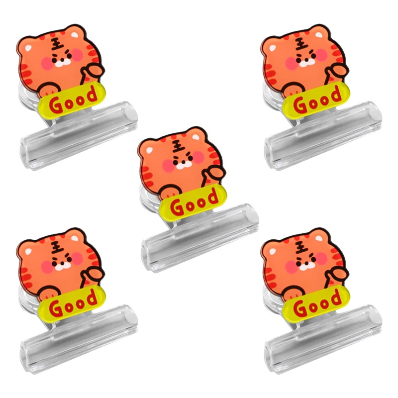 Zuoo Set 5 Kẹp Giấy note Trong Suốt Họa Tiết Hoạt Hình Dành Cho Học Sinh / Văn Phòng