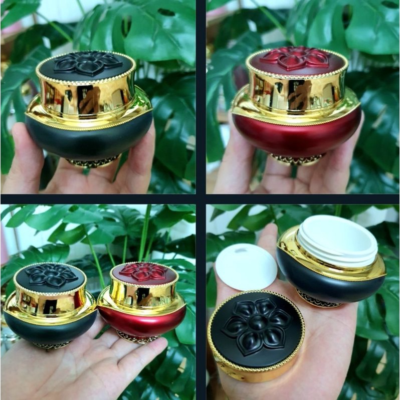 Hủ đựng kem cao cấp 30g xi vàng  - Có 3 màu Đỏ Mận, Đen