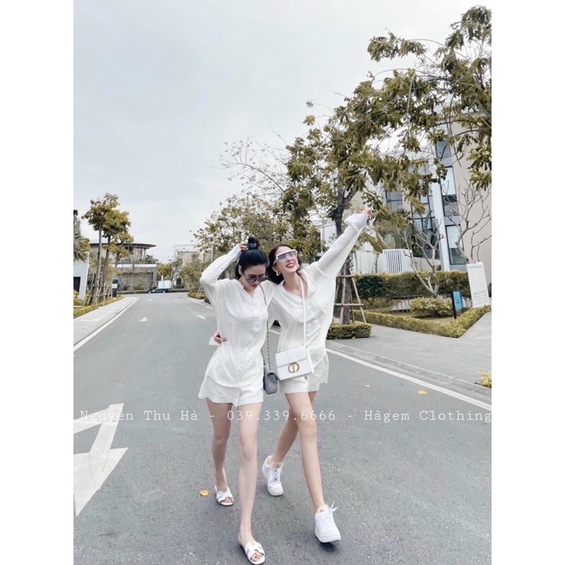 [HÀNG CHUẨN] Bộ áo sơ mi đũi 1 túi +quần sort