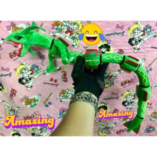 Thú bông Rayquaza dài 76cm rộng 5-6cm khớp bẻ được