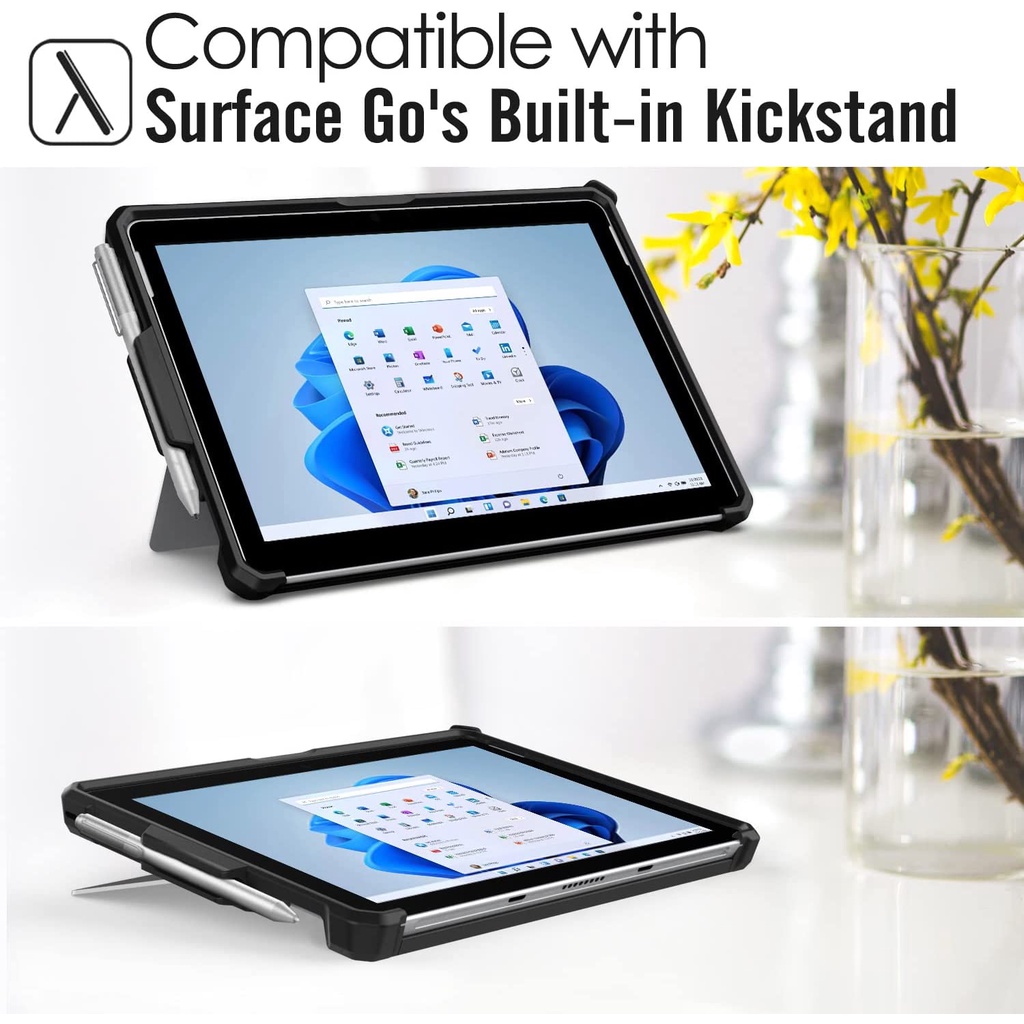 Bao da máy tính bảng có ngăn đựng bút và dây đeo tay cho Surface Go 3 2021/Surface Go 2 2020/ Surface Go 10&quot;