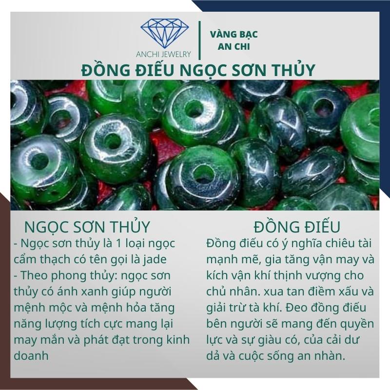 Đồng điếu đá sơn thủy làm vòng tay phong thuỷ mệnh mộc / hỏa