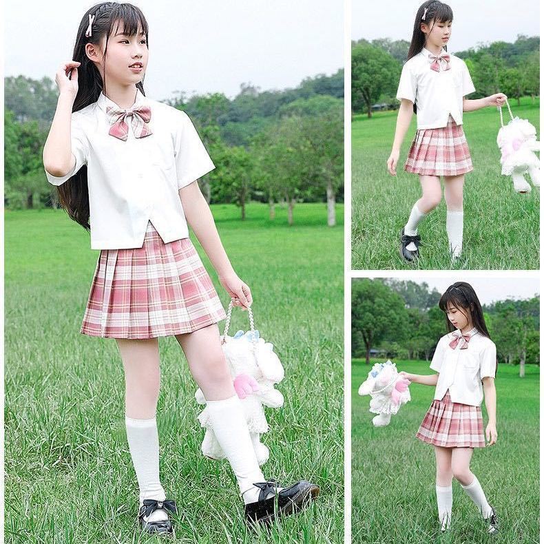Đồng phục trẻ em jk nữ sinh váy mùa thu và đông phong cách phương tây xếp ly 12 tuổi đại học Nhật Bản