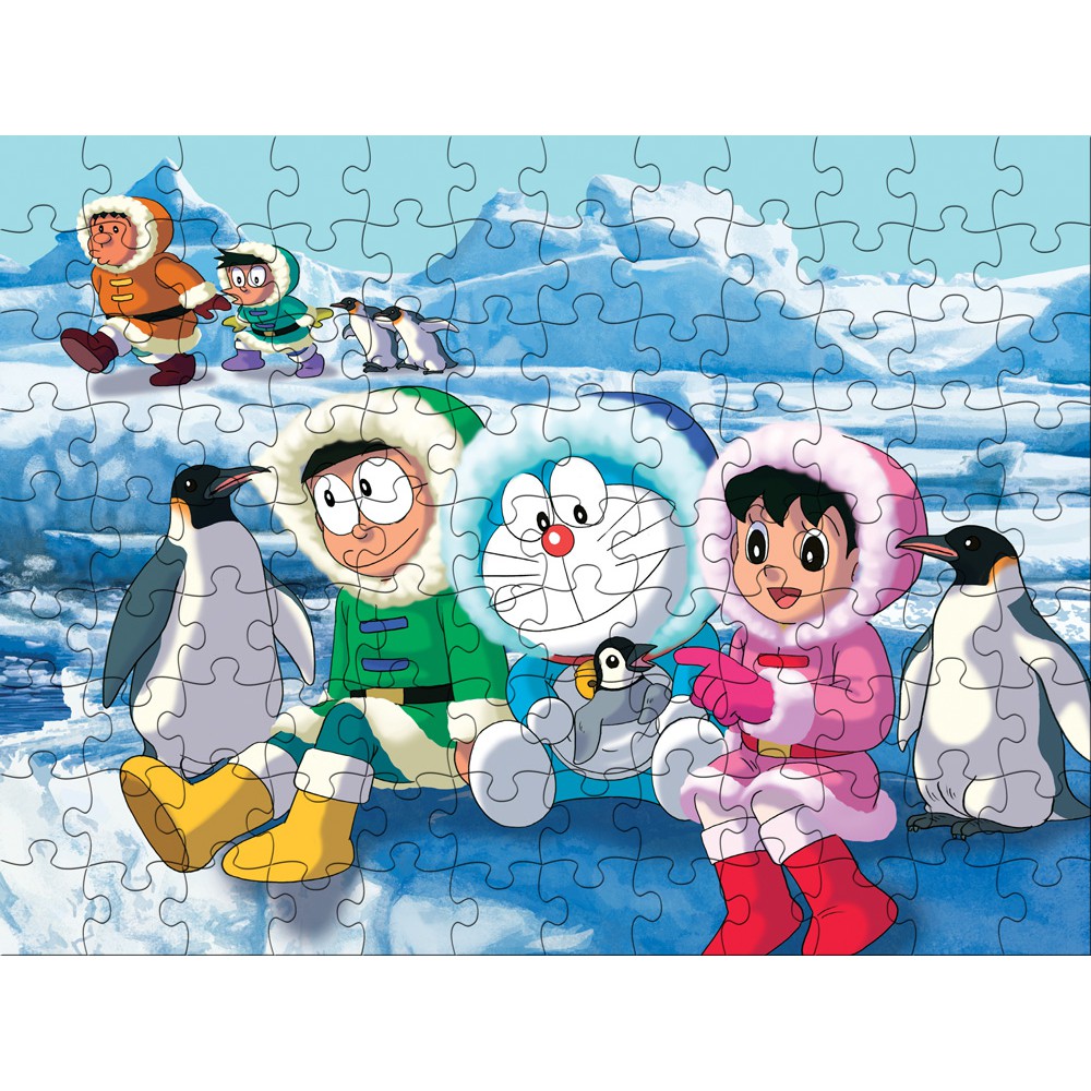 Tranh xếp hình Tia Sáng Jigsaw Puzzle 108 mảnh phát triển trí tuệ cho bé - ĐÔ-RÊ-MON Ở NAM CỰC - MSP: 108-091