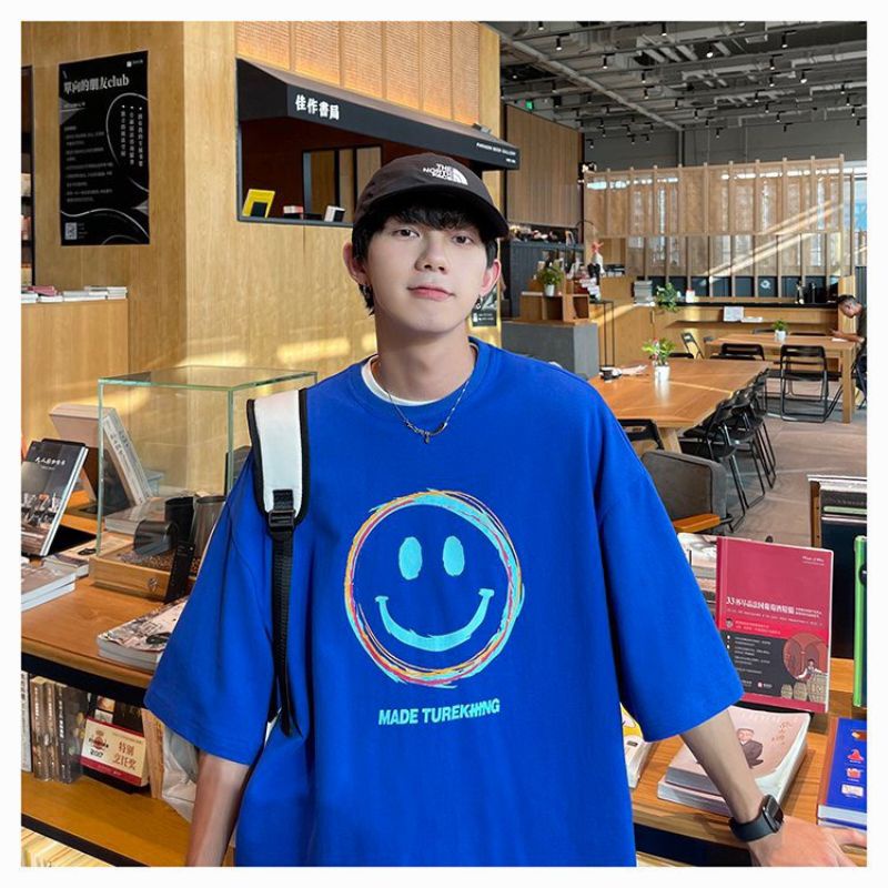 Áo thun tay lỡ Unisex mặt cười Made Turekhing