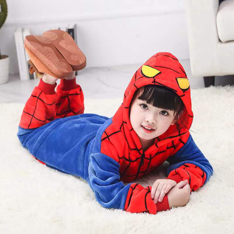 Bộ Đồ Ngủ Liền Thân Hóa Trang Người Nhện/Khủng Long Cho Bé Trai/Gái