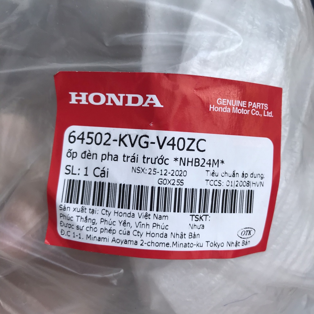 Ốp đèn pha trước Airblade | Air Blade Béo 2011 chính hãng Honda 64502-KVG-V40ZB