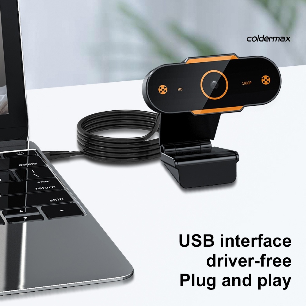 Webcam USB độ nét cao có micro dùng để livestream dành cho máy tính bàn/máy tính xách tay