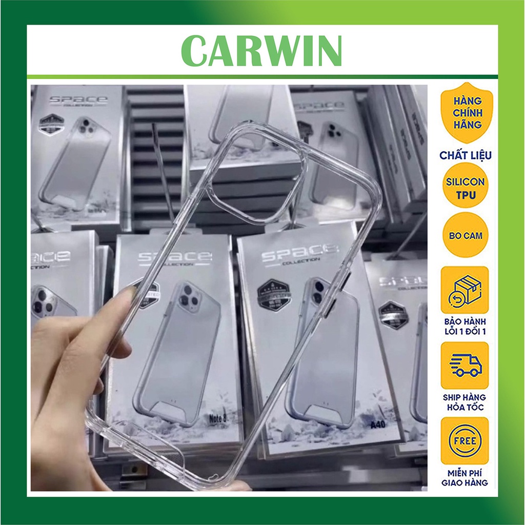 Ốp lưng ip space trong suốt ốp cứng chống sốc chống ố màu cho 7pluss 8pluss x xs xsmax 11 11max 12 12max 13 13max