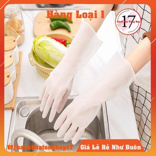 Mua Găng tay cao su dài tay trong suốt  bao tay rửa chén bát  làm bếp  làm vườn  siêu dai  thật tay  không mùi 