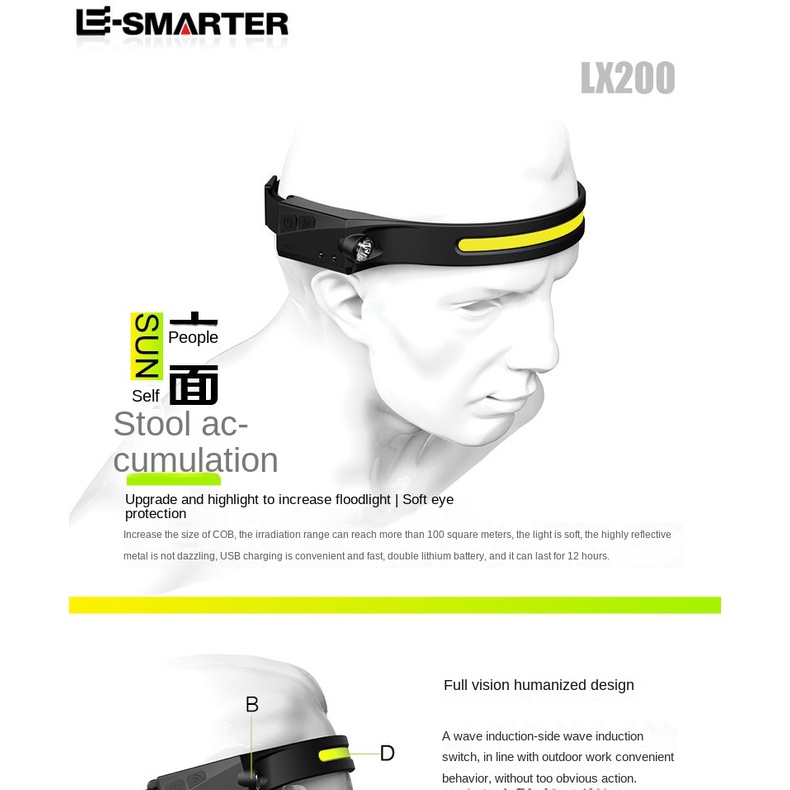 Đèn Pin LED Mini Đa Năng Cảm Ứng Sóng Mới Cho Hoạt Động Câu Cá Ngoài Trời