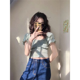 Áo croptop kẻ baby Simbabo