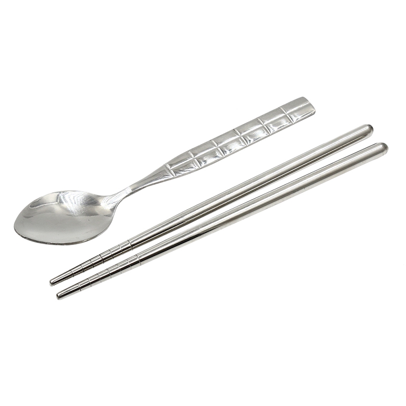 Set 2 Muỗng Đũa Inox Kèm Hộp Đựng Tiện Lợi