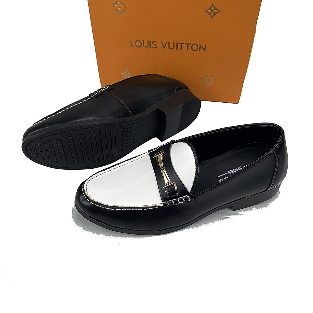Giày da nam loafer | giày lười nam đình đám , cổ điển sang trọng sự kết hợp hoàn hảo 2 màu Đen & Trắng