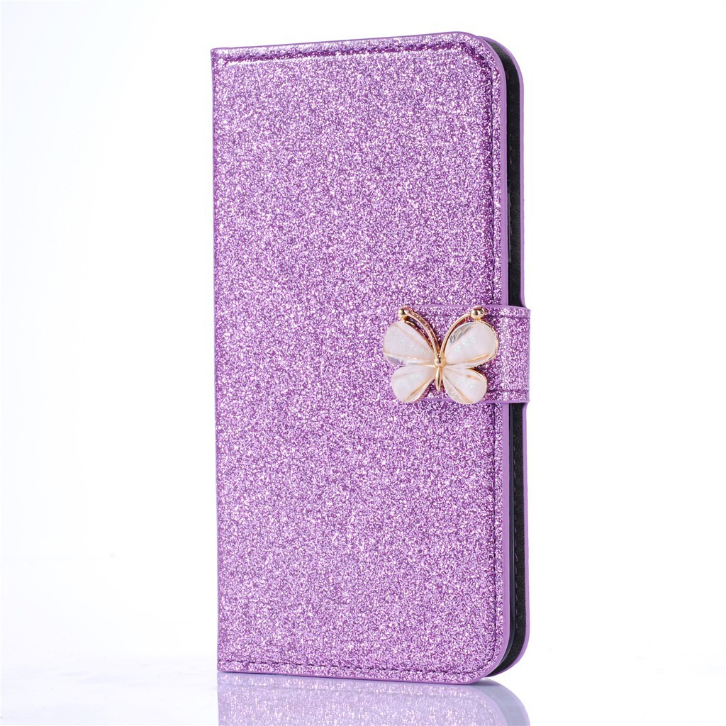 Bao da kim tuyến đính bươm bướm trang trí cho iPhone 7 8 Plus | BigBuy360 - bigbuy360.vn