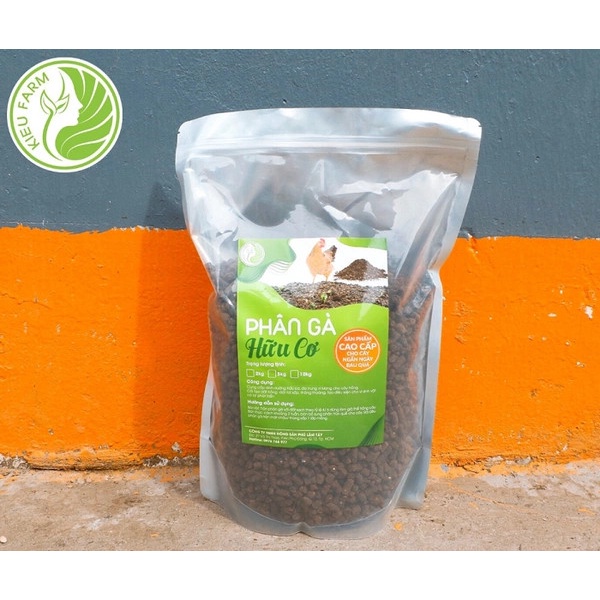 Phân gà hữu cơ nhập khẩu nén viên - 1kg_Kieufarm