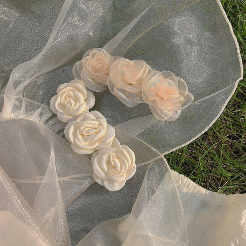 Kẹp tóc đính hoa xinh xắn dễ thương dành cho nữ