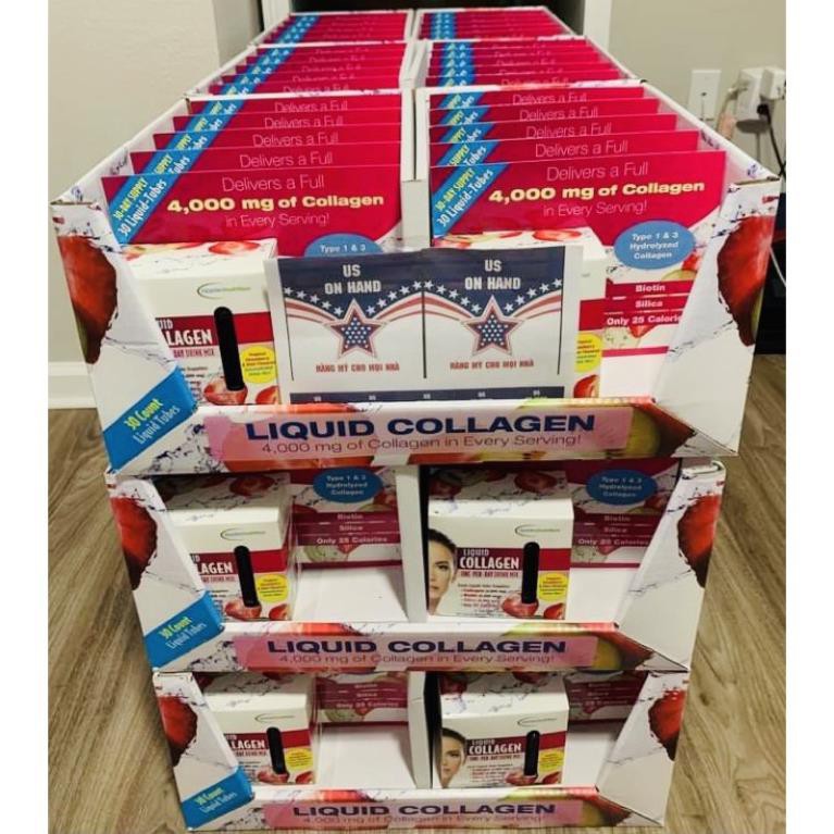 Nước uống Liquid Collagen  bổ sung Collagen dạng nước hỗ trợ đẹp da, chống lão hóa - 30 Ống