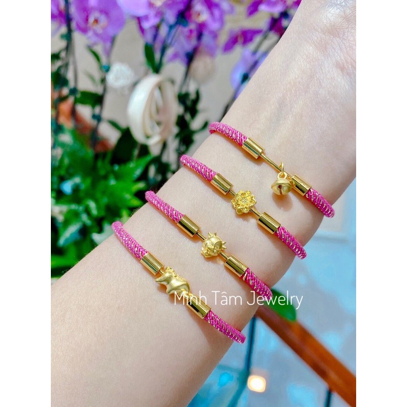 Charm đĩnh Au 24k mini, Charm thỏi tài lộc 24k-Minh Tâm Jewelry