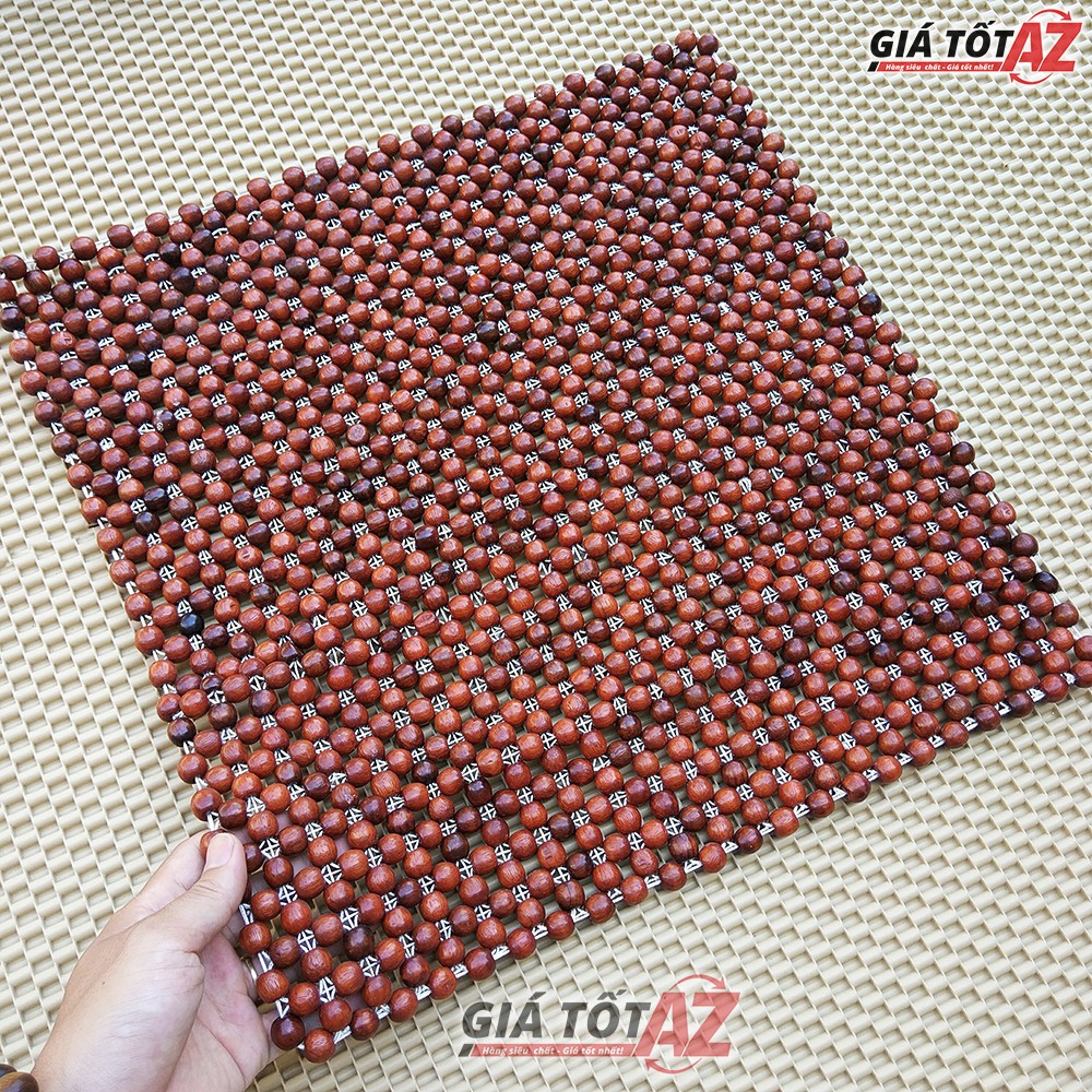 Miếng lót ghế văn phòng, ô tô bằng hạt gỗ hương cao cấp (Nâu đỏ) | BigBuy360 - bigbuy360.vn