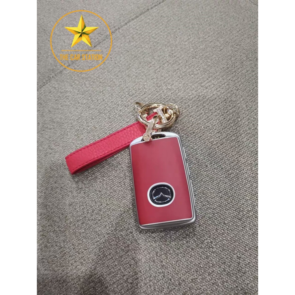 - Ốp đính đá bọc chìa khóa xe hơi ô tô Mazda 2 3 6 - Mazda CX 3 - CX 5 - CX 8 - CX 30 -  Bao da chìa khóa-Mẫu 08