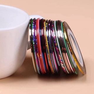 Chỉ kim tuyến trang trí móng 1 bộ 20 màu giá sỉ phụ kiện nail đồ nail giá rẻ hoài út Nail Store - Phụ kiện nail mxbond s