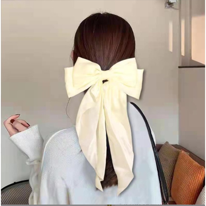 Kẹp Tóc Hình Nơ Lớn Phong Cách Hàn Quốc Cho Nữ