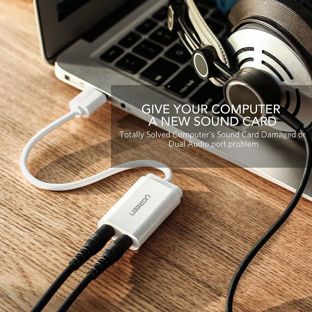 Cáp Chuyển Đổi USB Sang Mic Kèm Audio Ugreen US205 Chính Hãng