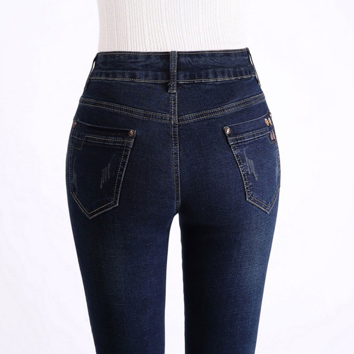 Quần jean lưng cao co giãn duyên dáng QJ-056i