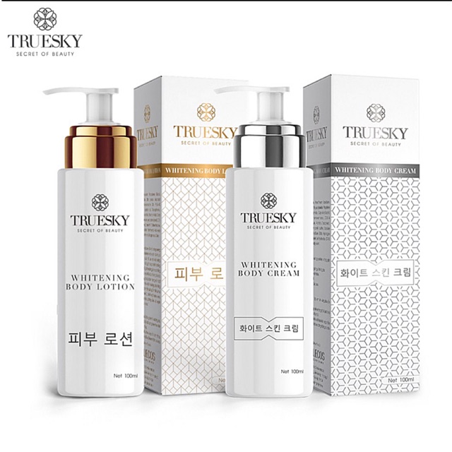 Kem ủ trắng da cấp tốc TRUESKY dạng vòi nhấn 100 mL - white body