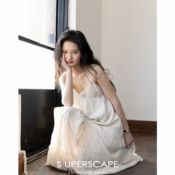 ✇❃Đầm Hai Dây Dáng Dài Hở Lưng Phong Cách Pháp Thời Trang Mùa Hè Cho Nữ
