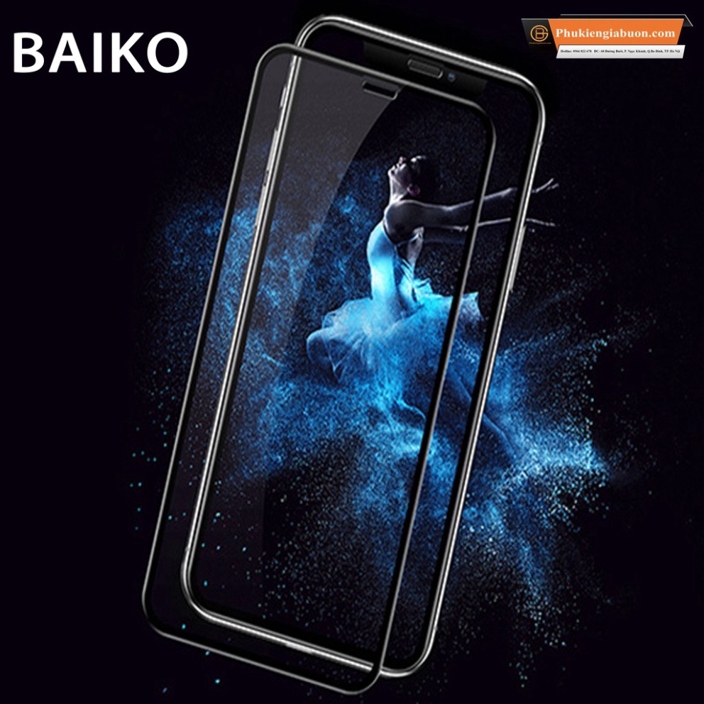Kính cường lực full màn IP KingKong 6/7/8 x xr 11 12 13 14 pro max promax plus,BAIKO siêu bền