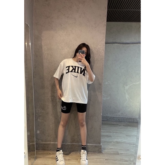 | ẢNH THẬT | ÁO THUN N I K E TRẮNG LOGO THÊU TO