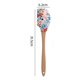 Spatula silicon CÁN GỖ dài 31,5 cm, cây vét bột, cây trộn nhân