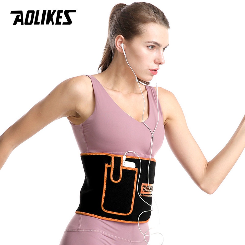 AOLIKES Đai Quấn Eo Hỗ Trợ Giảm Cân Chống Mồ Hôi Tiện Dụng Khi Tập Gym / Thể Hình