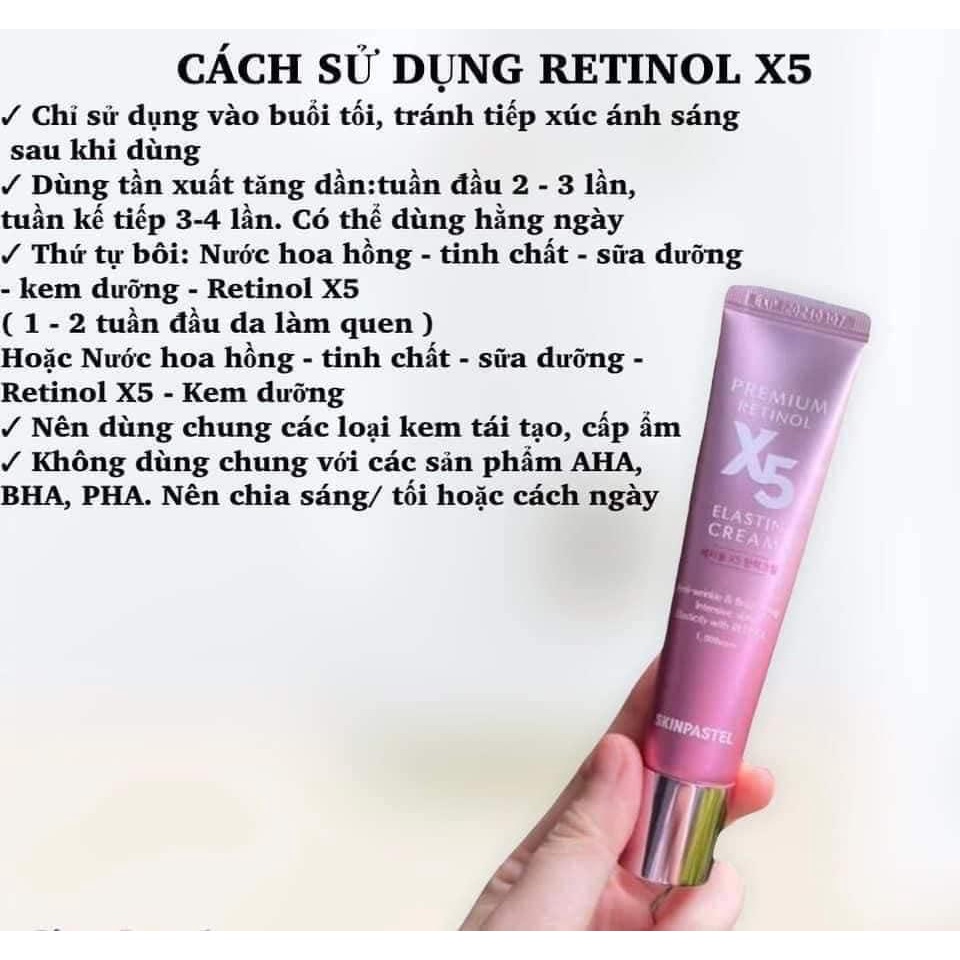 Kem Retinol X5 Elastin Cream 30ml Trẻ Hóa Da Chính Hãng Hàn Quốc GentsOfficialStore