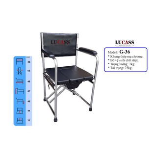 Ghế bô vệ sinh cho người già có đệm da Lucass G36