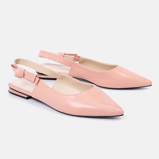 Giày Búp Bê Nữ Thời Trang 3cm JUNO Slingback Thắt Nơ Trang Trí BB03074