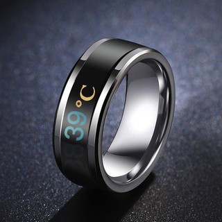 Nhẫn nam titan cảm biến nhiệt độ cơ thê