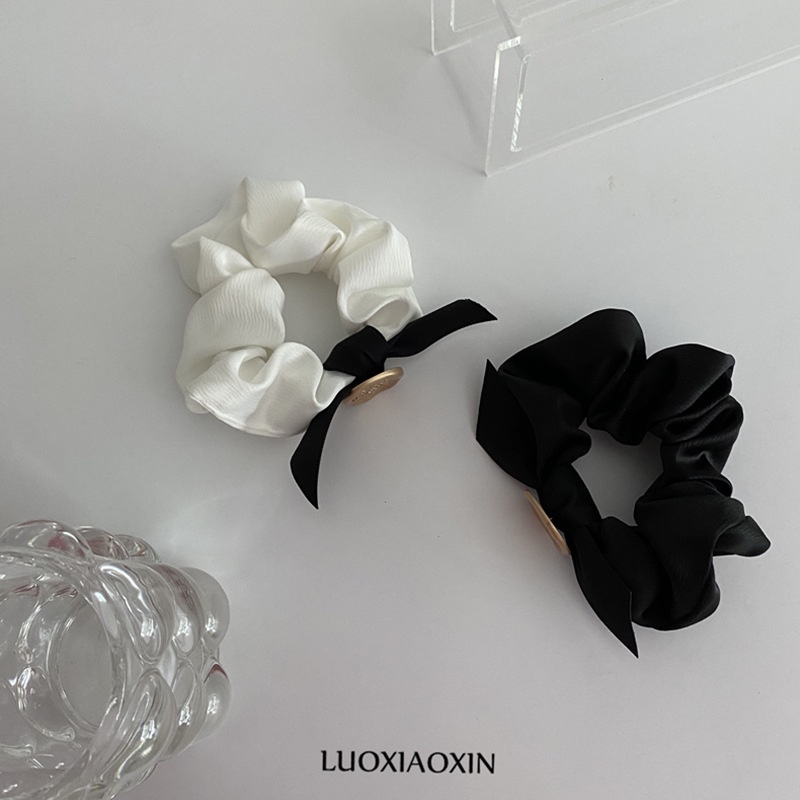 Dây cột tóc co giãn đính nơ phong cách Hàn Quốc ngọt ngào cho nữ